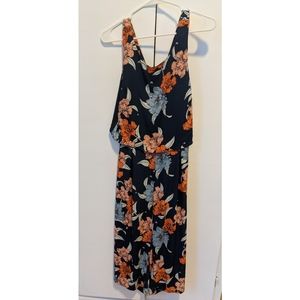 Bebop: Be You Be Free Blue Colorful Floral Jumpsuit